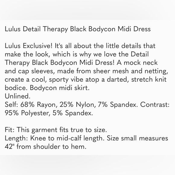 Lulus Detail Therapy Black Bodycon Midi Dress - Picture 8 of 8